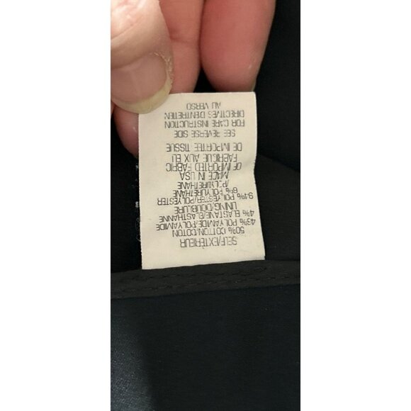 THEORY Black Pants Trousers Cotton Blend Site Pockets Size 4 - Picture 6 of 6